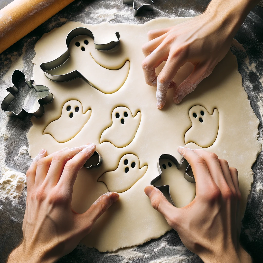forma de galletas de fantasmas